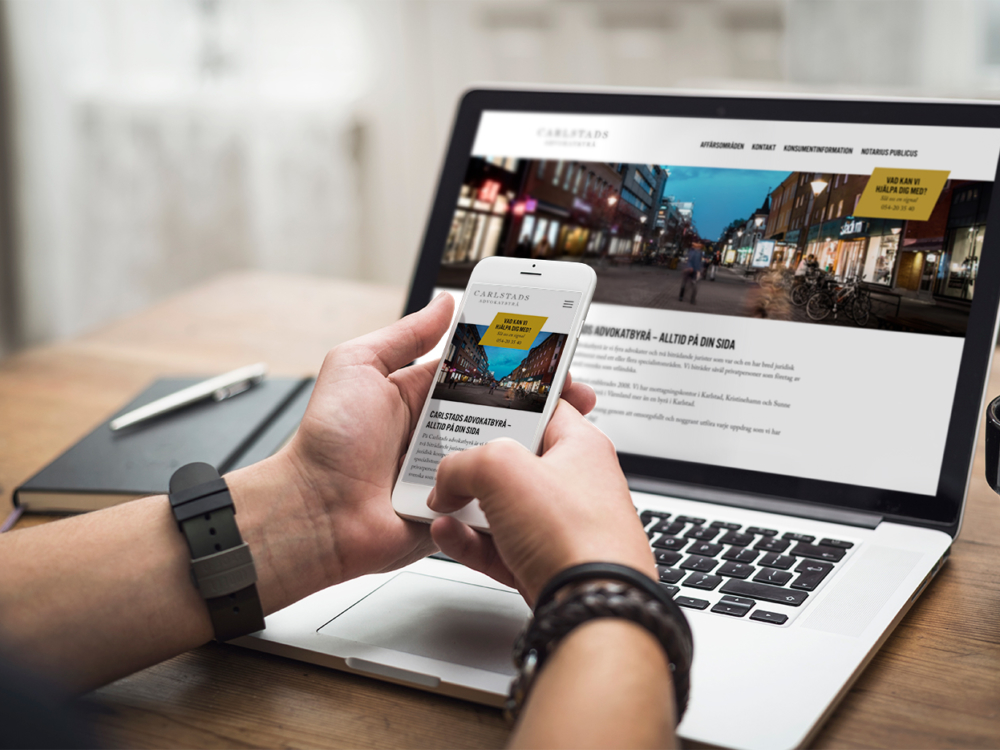 Case Carlstads Advokatbyrå webb