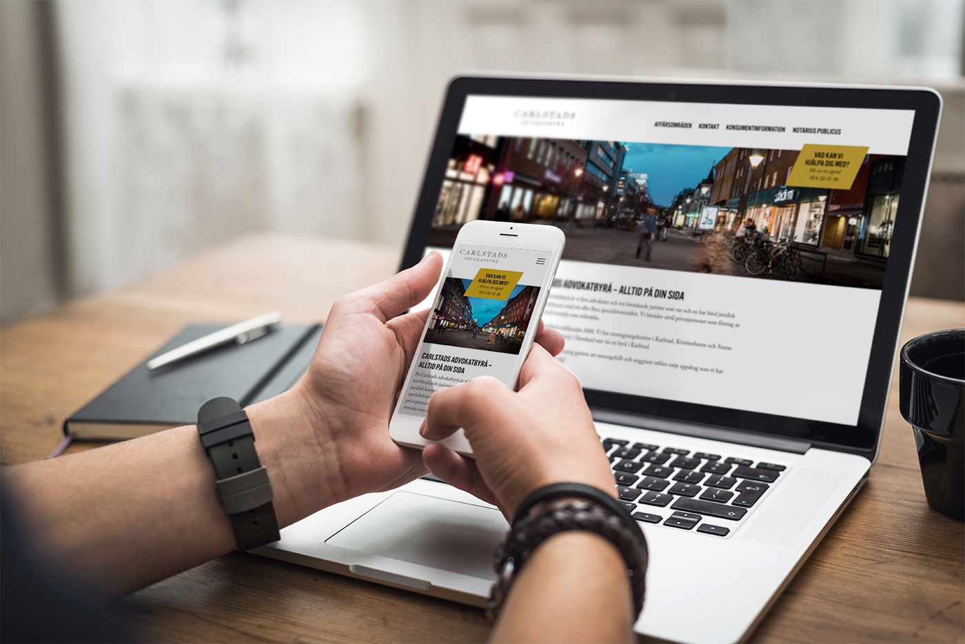 Case Carlstads Advokatbyrå webb